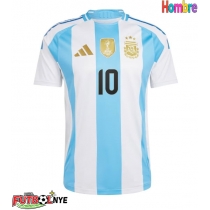 Camiseta Argentina Lionel Messi #10 Primera Equipación Copa America 2024 manga corta
